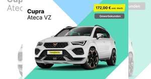 Cupra Ateca VZ 2.0 TSI 4Drive - Gewerbeleasing - 172,00€ netto - 24 Monate - 10.000 KM p.a. - LF: 0,38 - GLF: 0,51 - eff.R. 226,41€ netto
