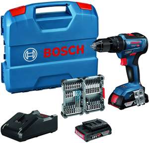 [Prime] Bosch Professional 18V GSB 18V-55 inkl. 2x2,0 Ah+ Ladegerät, 35tlg. Zubehör, in L-Case