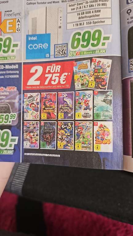 Expert Klein: Zwei Nintendo Switch Games für 75€ z.B. Animal Crossing & Super Mario 3d Land