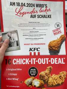 KFC Gelsenkirchen Neueröffnung 1€ Angebot | Chick-It-Out-Deal für 1€ = 3 Hähnchenstückchen