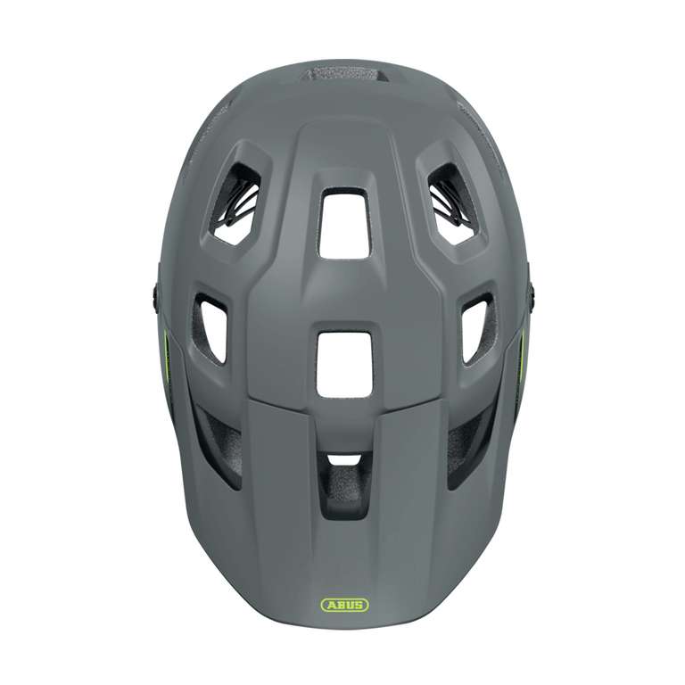 ABUS MTB-Helm MoDrop MIPS, robuster Fahrradhelm mit Aufprallschutz für Mountainbiker, individuelle Passform, Unisex, Größe: L, Farbe: Grau