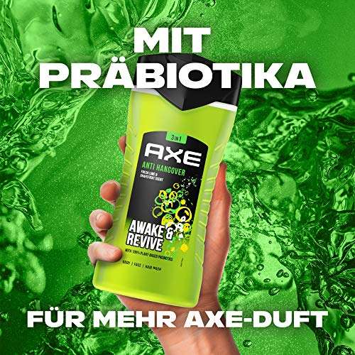 Axe Anti-Hangover Duschgel Herren 6er Pack Body Hair Face 3-in-1 dermatologisch getestet 12h frischer Duft (6x 250 ml)