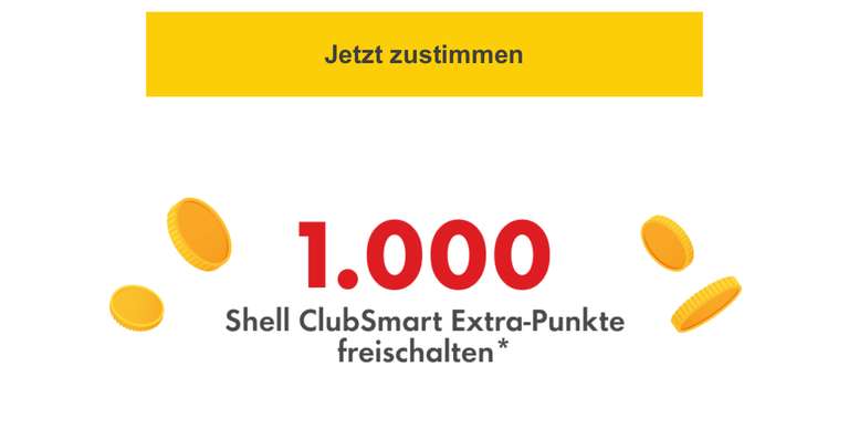 Shell Clubsmart 1.000 Punkte geschenkt bei Zustimmung