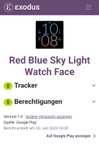 (Google Play Store) Red Blue Sky Light Watch Face (WearOS Watchface, digital)