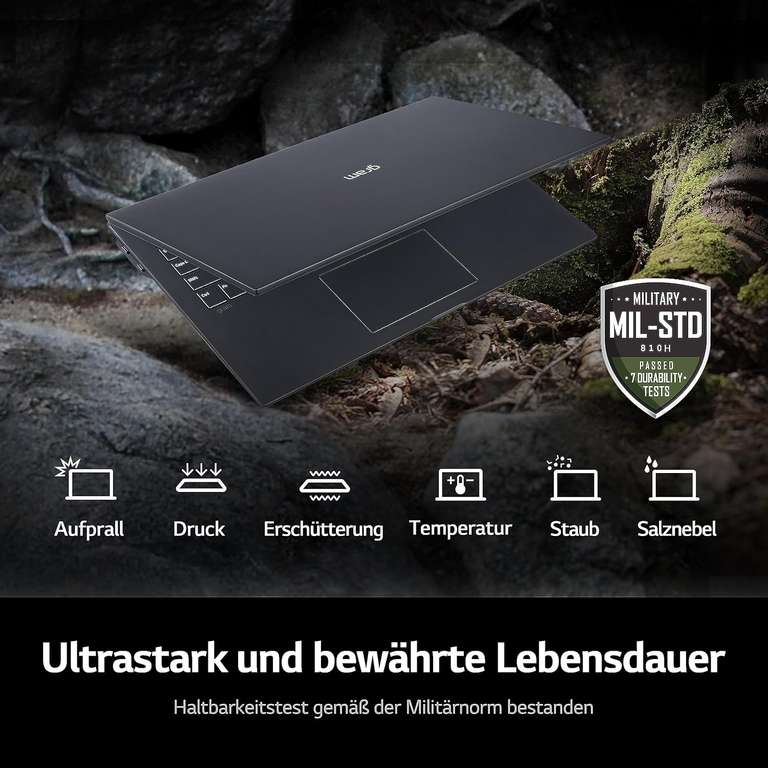 [LG.com] LG gram SuperSlim (2023) Ultralight Notebook 990g - 15,6" OLED Full-HD, Core i7-1360P, 16GB RAM, 1TB SSD, 2x TB4, 16h Akku, Win 11