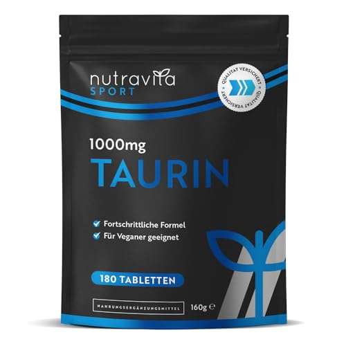 (Prime+Gutschein) Nutravita Sport Taurin 1000mg 180 Tabletten