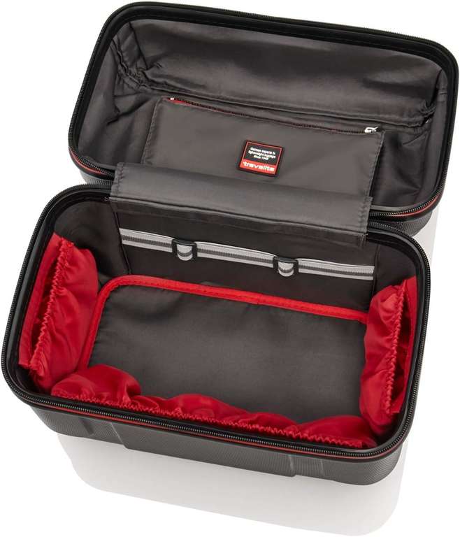 Travelite Beautycase/Hartschalenkoffer 20L in schwarz/rot (Amazon Prime)