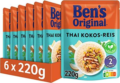 BEN’S ORIGINAL Express-Reis Kokos pro Stück nur 0,90€ (Insgesamt 6 Stück)(Prime + Angebot + Sparabo)