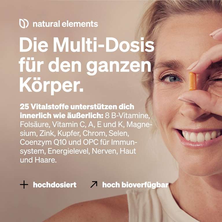 Premium Multivitamin – 180 hochdosierte Komplex-Kapseln – wertvolle Vitamine A-Z in Deutschland produziert & laborgeprüft
