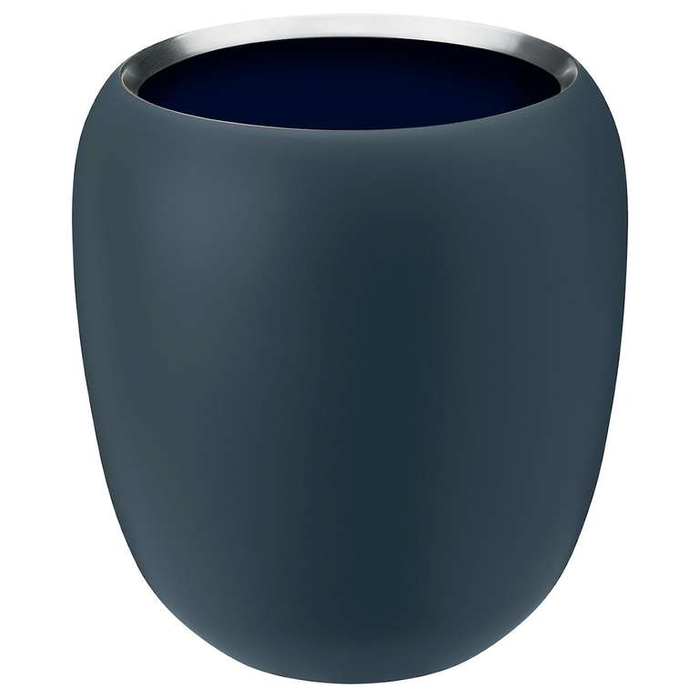 Stelton Ora Vasen in 4 Farbtönen 17 und 20 cm hoch, pulverbeschichteter Edelstahl. Preis z.B. 2 Vasen, groß+klein [Royaldesign]