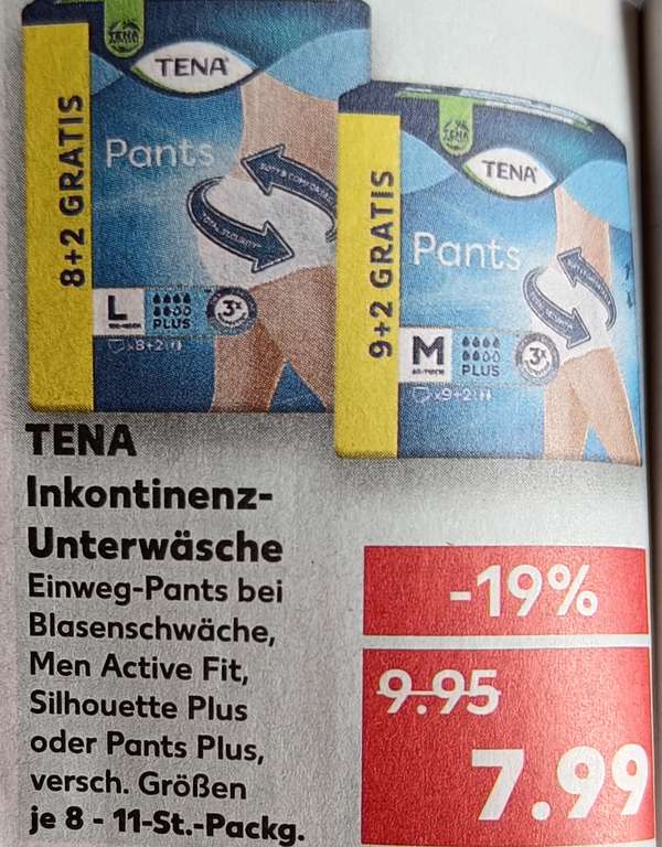 [Kaufland] TENA Silhouette Pants versch. Sorten für 4,99 € statt 9,95 € (Angebot + Coupon) - bundesweit