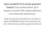 Lokal Kassel, DEZ Rossmann-20% + 10% App Coupon Rabatt wg Filialumbau