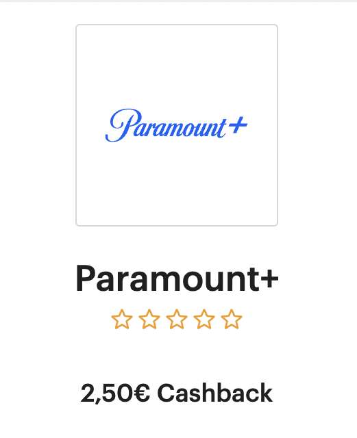 [Shoop.de] Paramount+ 2,50€ Cashback bei Abschluss eines Monatsabo - Neukunden