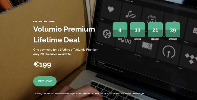 Sold Out! 5942798 Volumio Premium Lifetime Deal für einmalig 199 Euro - Limitiert auf 200 User !