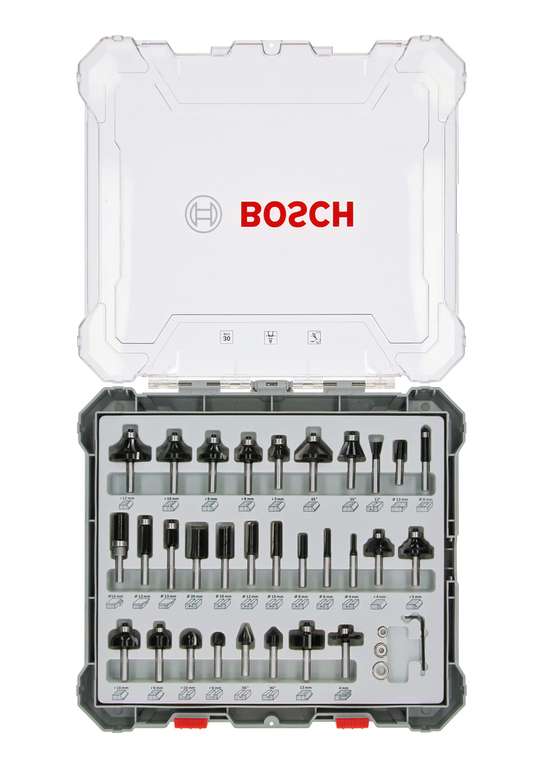 Bosch Freihandfräser-Set 8-mm-Schaft 30-teilig