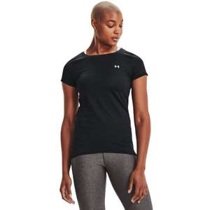Under Armour UA HeatGear T-Shirt (Amazon Prime) Damen Funktionsshirt in schwarz (Gr. XS bis XL)
