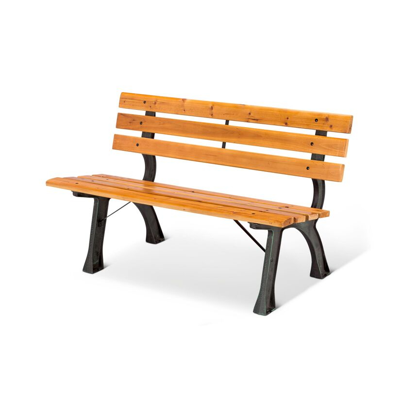 [Toom Vorteilskarte] Gartenbank 'Gisela' 3-Sitzer Nadelholz/Stahl braun 150 x 70 x 60 cm (bundesweit, effektiv 31,75 € möglich)