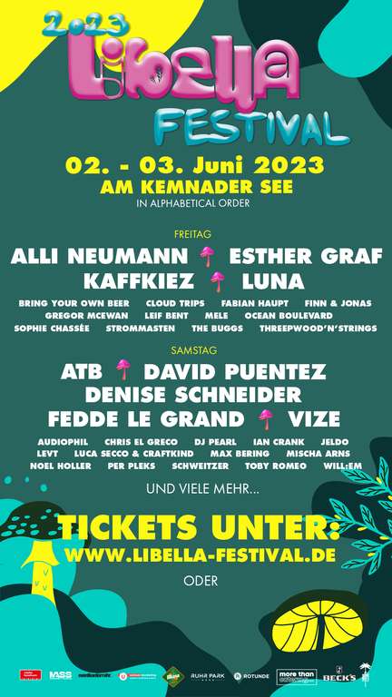 Bochum - LIBELLA Festival - 20% Rabatt auf Samstag, 03.06.2023