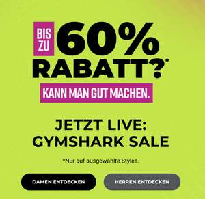 GYMSHARK Sale: bis zu 60% Rabatt auf ausgewählte Styles, z.B. GYMSHARK PIPPA TRAINING JOGGERS (Gr. XS - XL