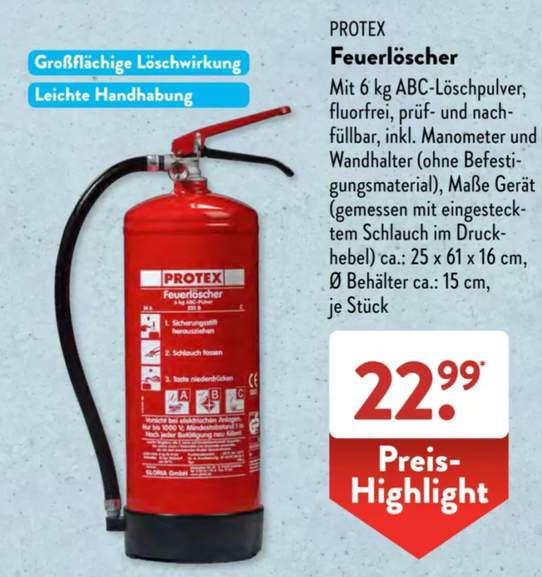 2X 6kg ABC Pulver Feuerlöscher mit Manometer EN 3 inkl