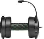 Corsair HS50 Pro Gaming-Headset schwarz-grün (Over-Ear, 3.5mm Klinke, Mute-Taste, Lautstärkeregler, abnehmbares Mikrofon, 1.8m Kabel)