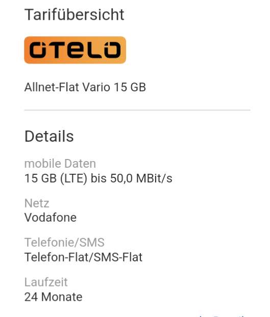 Vodafone Netz, Sim Only: Allnet/SMS Flat 15GB LTE bis 50Mbit/s für dauerhaft (!) 8,99€/Monat, keine Anschlussgebühr