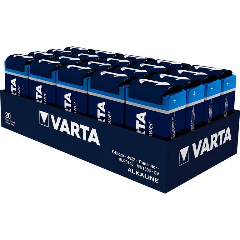 VARTA HIGH ENERGY Batterie E-Block (9V-Block) 20er