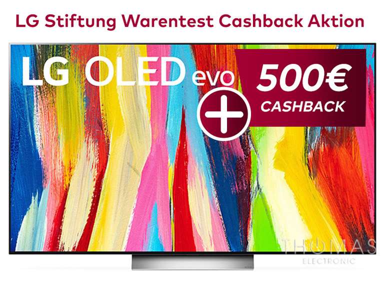 LG OLED77C29 4K UHD OLED evo TV - 500€ DIREKTABZUG IM WARENKORB - 500€ CASHABCK = 2199€