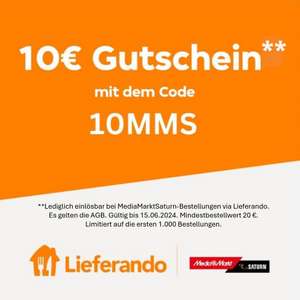 [Berlin, Dresden, Leipzig] 10 € MediaMarkt GUTSCHEIN + GRATIS Lieferung bei Lieferando