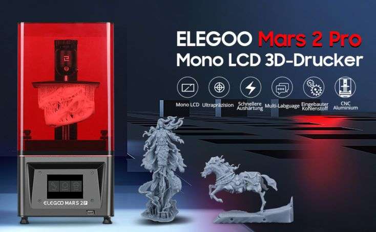 Elegoo Mars 2 Pro Mono MSLA 3D-Resin Drucker