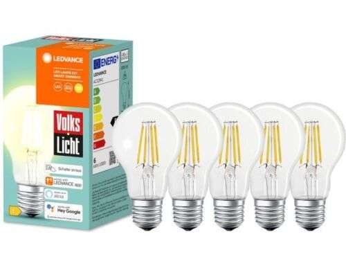 Ledvance LED 10 x Leuchtmittel Smart+ Volks Licht E27 Smart Home 6W Bluetooth für 12,99 € Stückpreis: 1,30 €