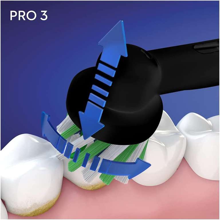 Wieder verfügbar: Oral-B Pro 3 schwarz / blau (27,99 € mit Cashback!)