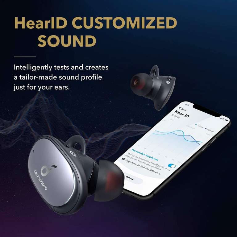 Anker Soundcore Liberty 2 Pro TWS In-Ears (Bluetooth 5.0, AAC, aptX, ~8/32h Akku, USB-C, Qi, App mit Klang-Personalisierung, IPX4)