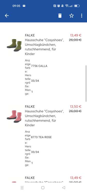FALKE Cosy shoes Kinder 29/30 - 35/36 nur mit KUNDENKARTE (Abholung / Versand)