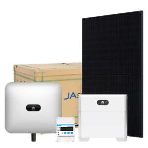 Huawei Komplettanlage 5kW Solaranlage JA-Solar JAM54D41 435W Glas-Glas Bifacial Full-Black (10 kWh, 36 Module 9249€)