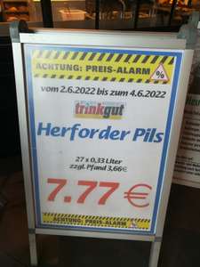Kasten 27er Herforder Pils 0,33 (trinkgut Lemgo) für 7,77 €