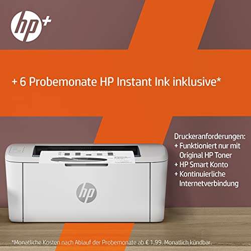 HP Laserjet M110we Laserdrucker (Monolaser, HP+, Drucker, WLAN, Airprint, Schwarz-weiß-Drucker) inklusive 6 Probemonate HP Instant Ink