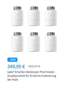 tado° Add-ons bis zu 30% günstiger bei Tink - z.B. Smartes Heizkörper-Thermostat - Zusatzprodukt für Einzelraumsteuerung 6er-Pack