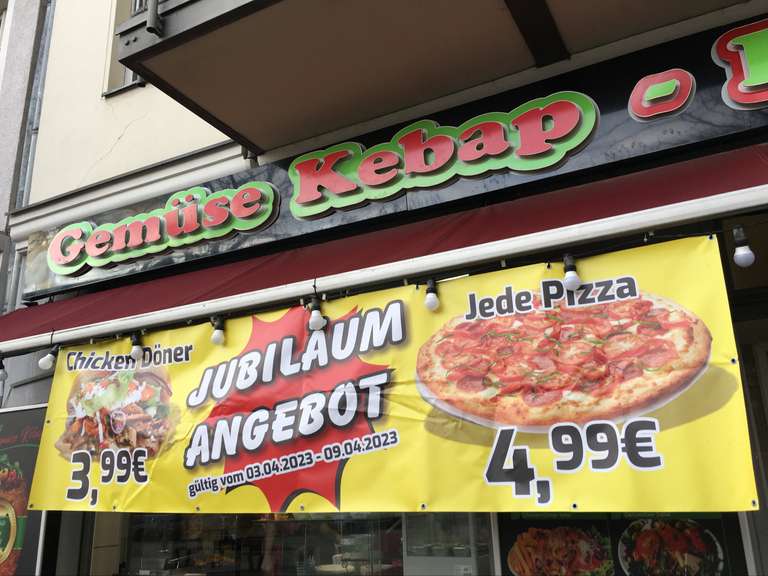 [BERLIN] Gemüse Döner 3,99€ | Pizza 4,99€