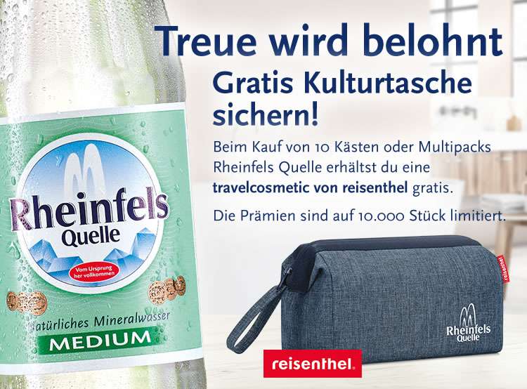Rheinfels Quelle Treueaktion Mit Einer Kulturtasche Von Reisenthel Mydealz