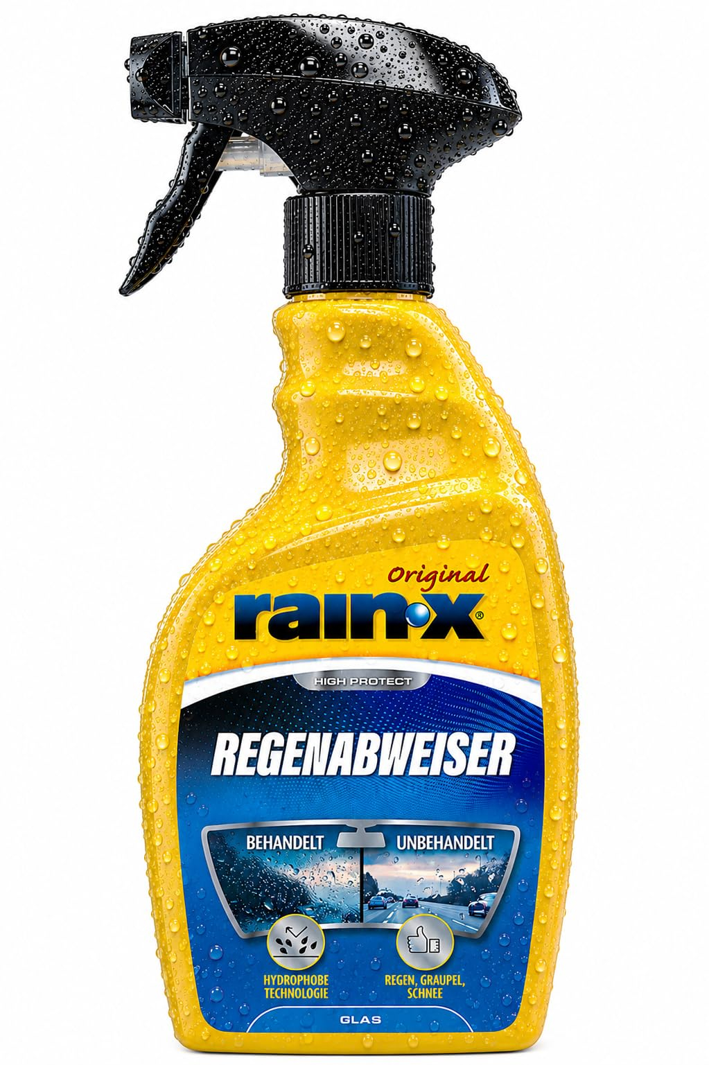 [Prime] Rain‑X Regenabweiser 500 ml – klare Sicht bei Regen & Schnee, hydrophobe Glasversiegelung f. Autoscheiben, Wasser‑/Schmutzabweisend