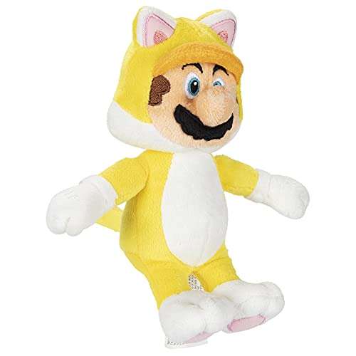 Nintendo Super Mario Plüsch, 18 cm - Mario im gelben Katzenkostüm / Luigi 14.99€