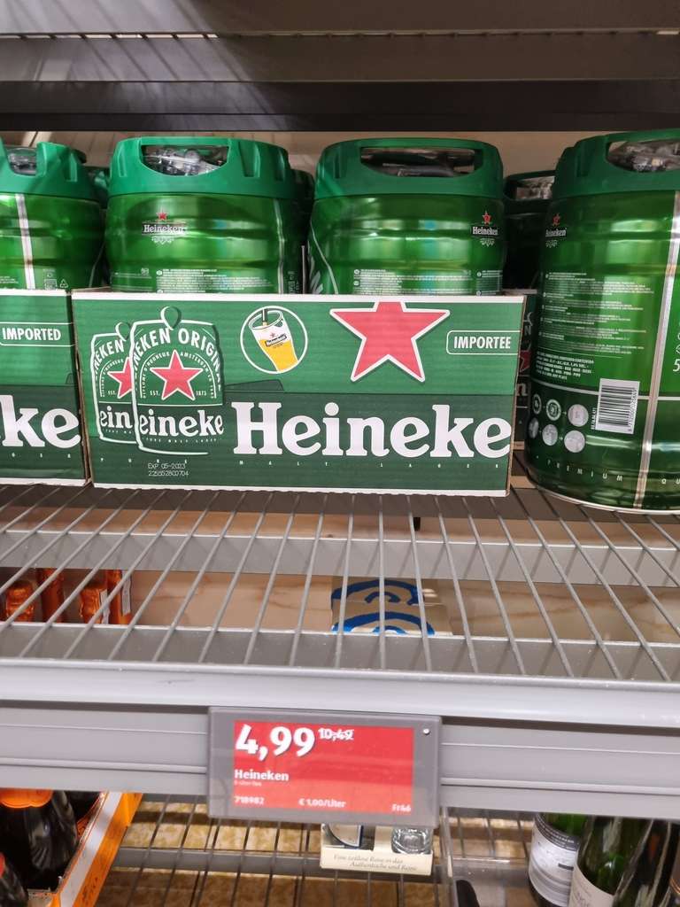 Lokal Aldi Süd Hanhofen (Pfalz) Heineken Bier 5L CO2 System