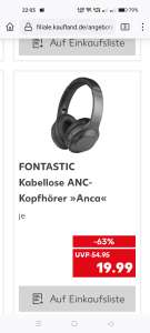 FONTASTIC Anca, On-ear ANC Kopfhörer Bluetooth Anthrazit