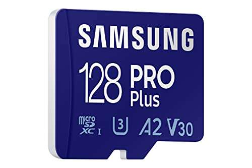 [Amazon Prime] Samsung PRO Plus 128GB microSDXC UHS-I U3 160MB/s Full HD & 4K UHD Speicherkarte inkl. USB-Kartenleser (MB-MD128KB/WW)