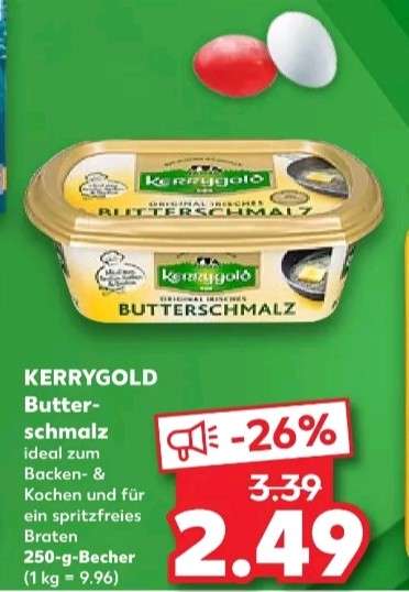 [Kaufland] Kerrygold Butterschmalz für 1,99€ bzw. 2,83€ mit Coupon