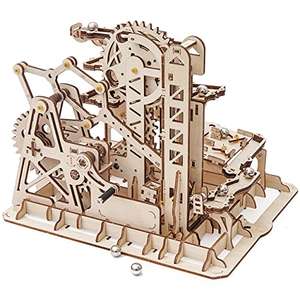 [Prime] ROBOTIME 3D Holzpuzzle - Murmelbahn | Modellbausatz mit 227 Teilen | ab 14 Jahren