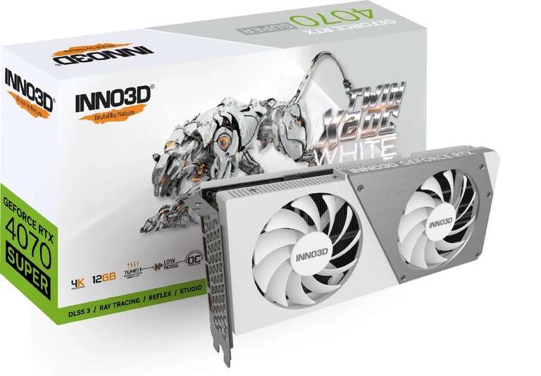 INNO3D GeForce RTX 4070 SUPER Twin X2 OC White (Durch Cashback günstiger)