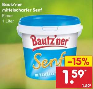 [Netto MD] 1l Bautzner Senf - mittelscharf - der Beste