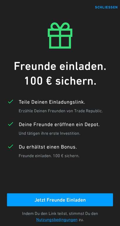 [Trade Republic] 100€ oder 50€ [KundenwerbenKunden] KwK Personalisiert + zusätzlich 50€ Aktienbonus für Geworbene!